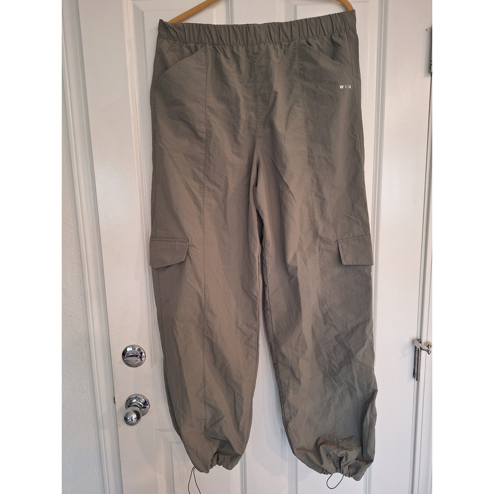 WILO THE LABEL Pants L Parachute‎ Cargo Nylon Elastic Waist